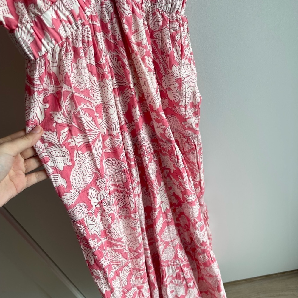 Madison Matthew Floral Pink and White Ruffle Dress - Picture 4 of 9
